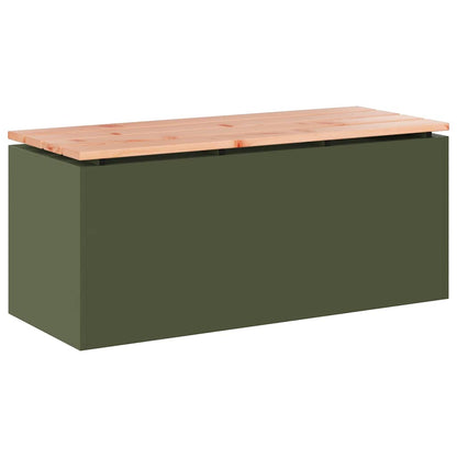 Garden Bench Olive green 100 x 40 x 43 cm Steel