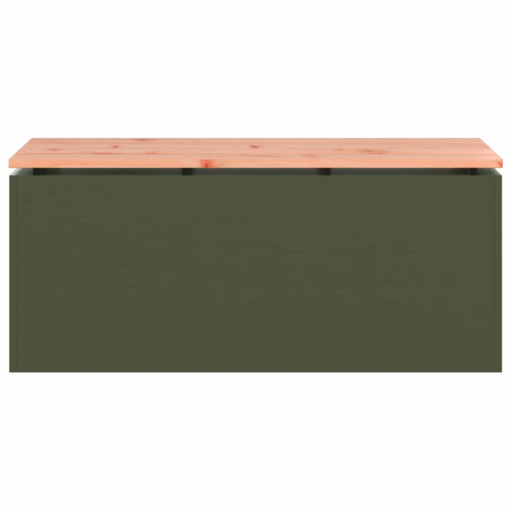 Garden Bench Olive green 100 x 40 x 43 cm Steel