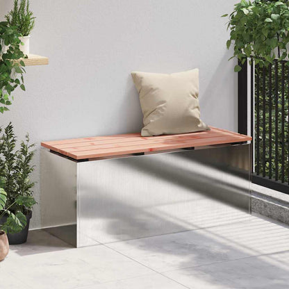 Garden Bench Silver 100 x 40 x 43 cm Stainless steel