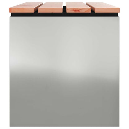 Garden Bench Silver 100 x 40 x 43 cm Galvanised steel