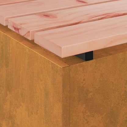 Garden Bench Rusty 100 x 40 x 43 cm Weathering steel