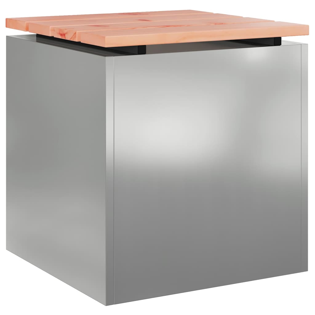 Garden Bench Silver 40 x 40 x 43 cm Galvanised steel