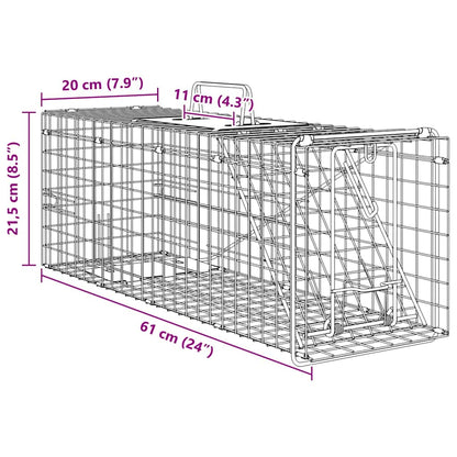 Animal Trap Anthracite 61 x 20 x 21.5 cm Steel