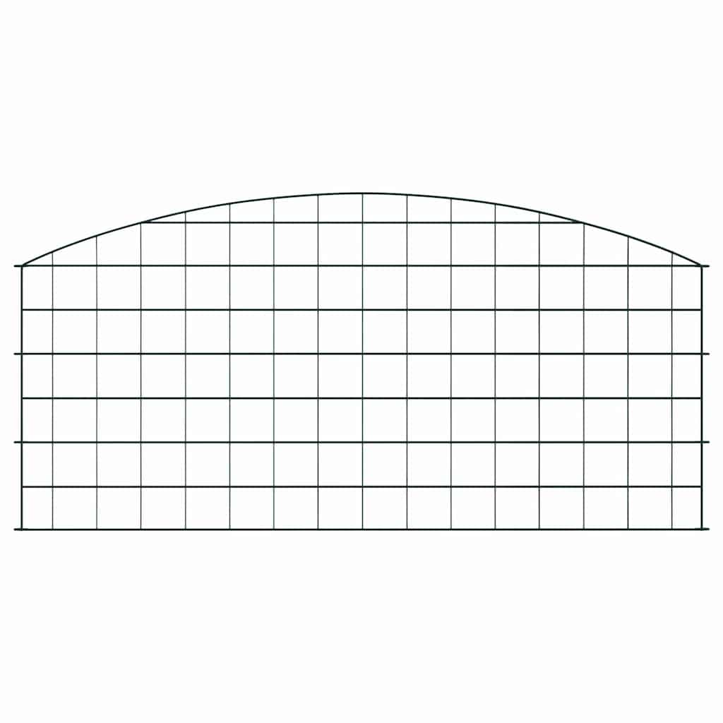 Pond Fence Set 5 pcs Green 100 x 50 cm Steel