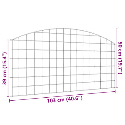 Pond Fence Set 5 pcs Green 100 x 50 cm Steel