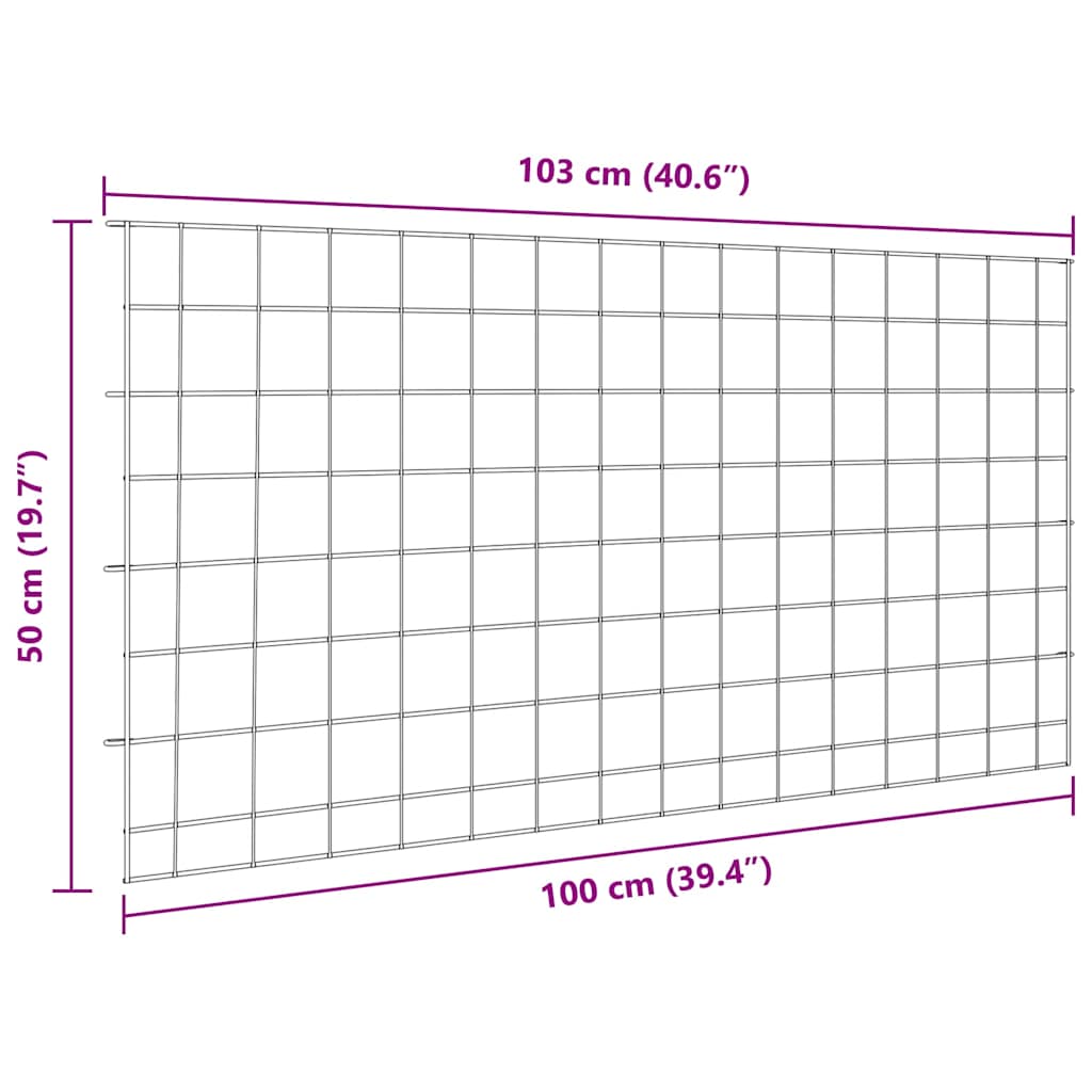 Pond Fence Set 5 pcs Green 100 x 50 cm Steel