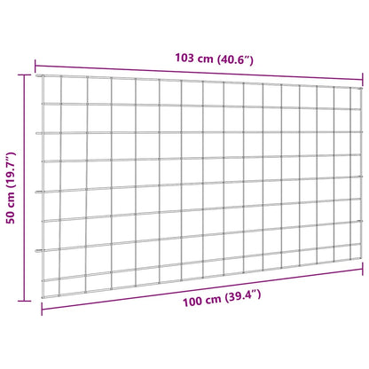 Pond Fence Set 5 pcs Green 100 x 50 cm Steel