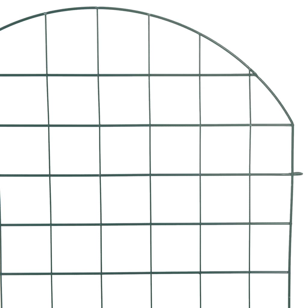 Pond Fence Set 8 pcs Green 50 x 80 cm Steel