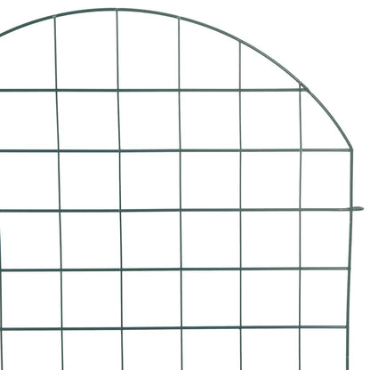 Pond Fence Set 8 pcs Green 50 x 80 cm Steel