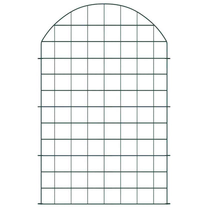 Pond Fence Set 8 pcs Green 50 x 80 cm Steel