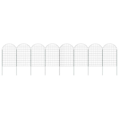 Pond Fence Set 8 pcs Green 50 x 80 cm Steel