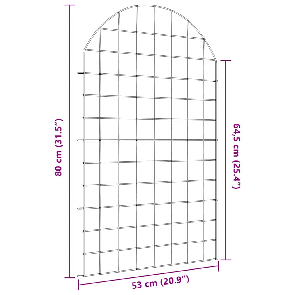 Pond Fence Set 8 pcs Green 50 x 80 cm Steel