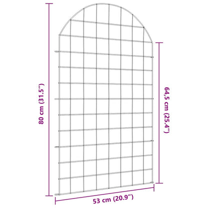 Pond Fence Set 8 pcs Green 50 x 80 cm Steel
