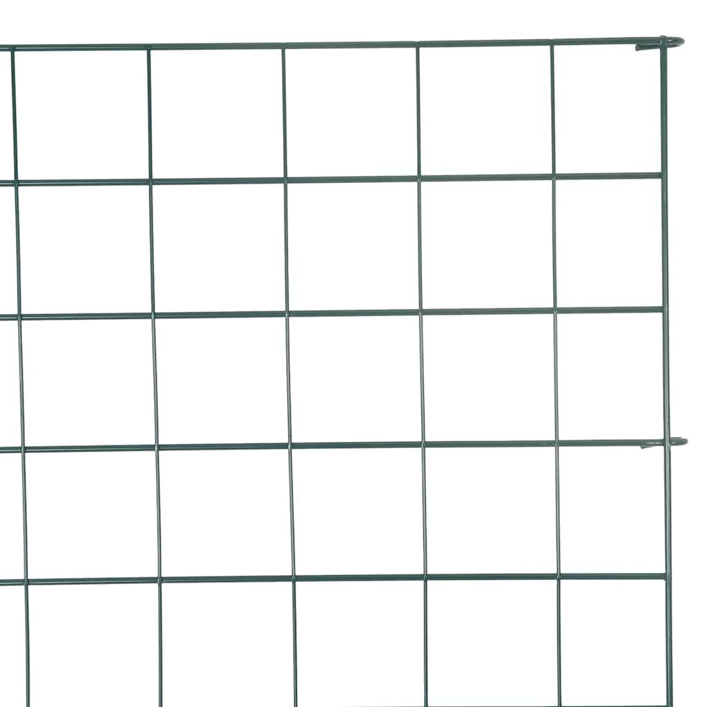 Pond Fence Set 8 pcs Green 50 x 80 cm Steel