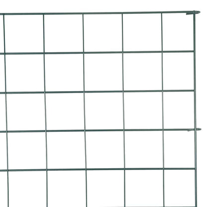 Pond Fence Set 8 pcs Green 50 x 80 cm Steel