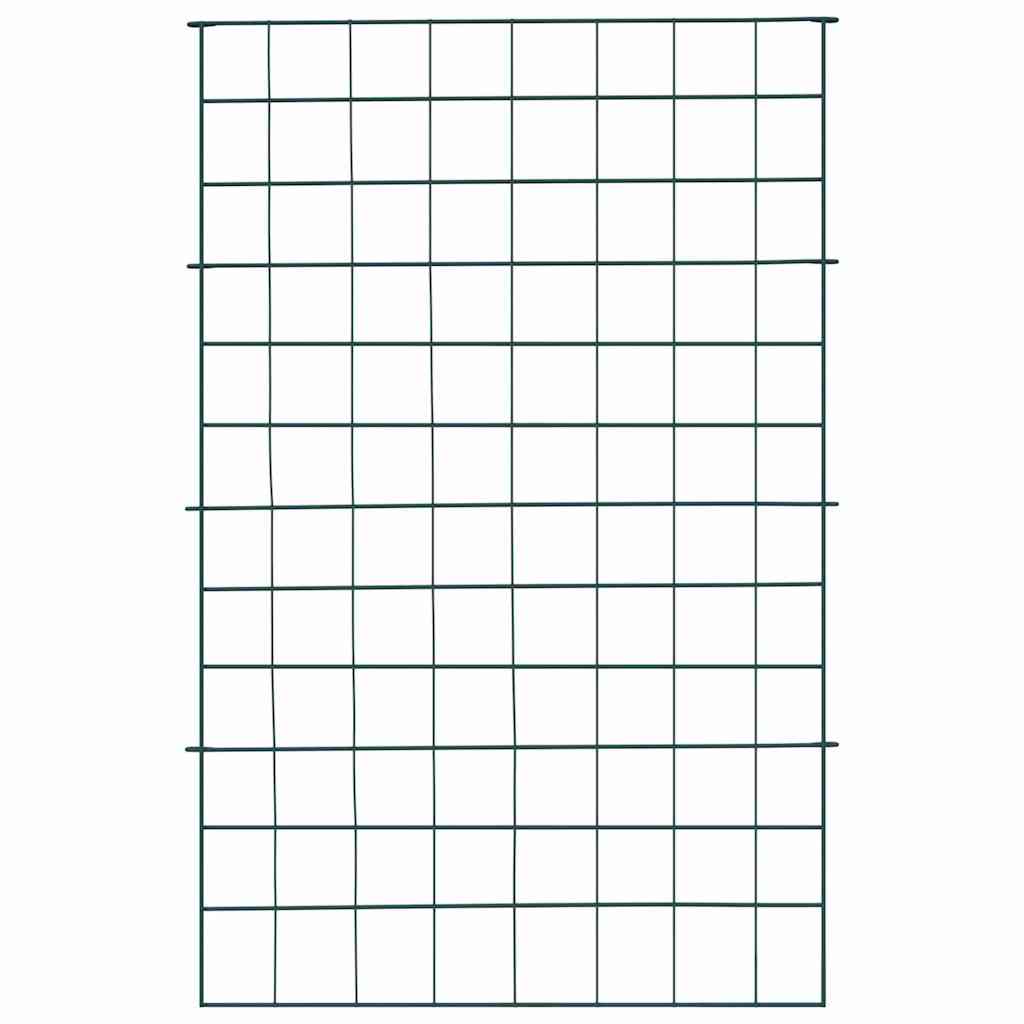 Pond Fence Set 8 pcs Green 50 x 80 cm Steel