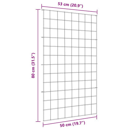 Pond Fence Set 8 pcs Green 50 x 80 cm Steel