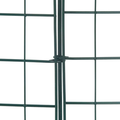 Pond Fence Set 8 pcs Green 50 x 80 cm Steel
