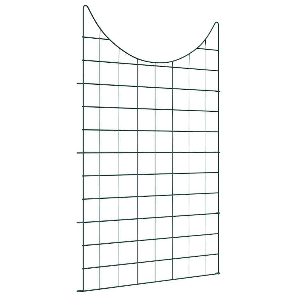 Pond Fence Set 8 pcs Green 50 x 80 cm Steel