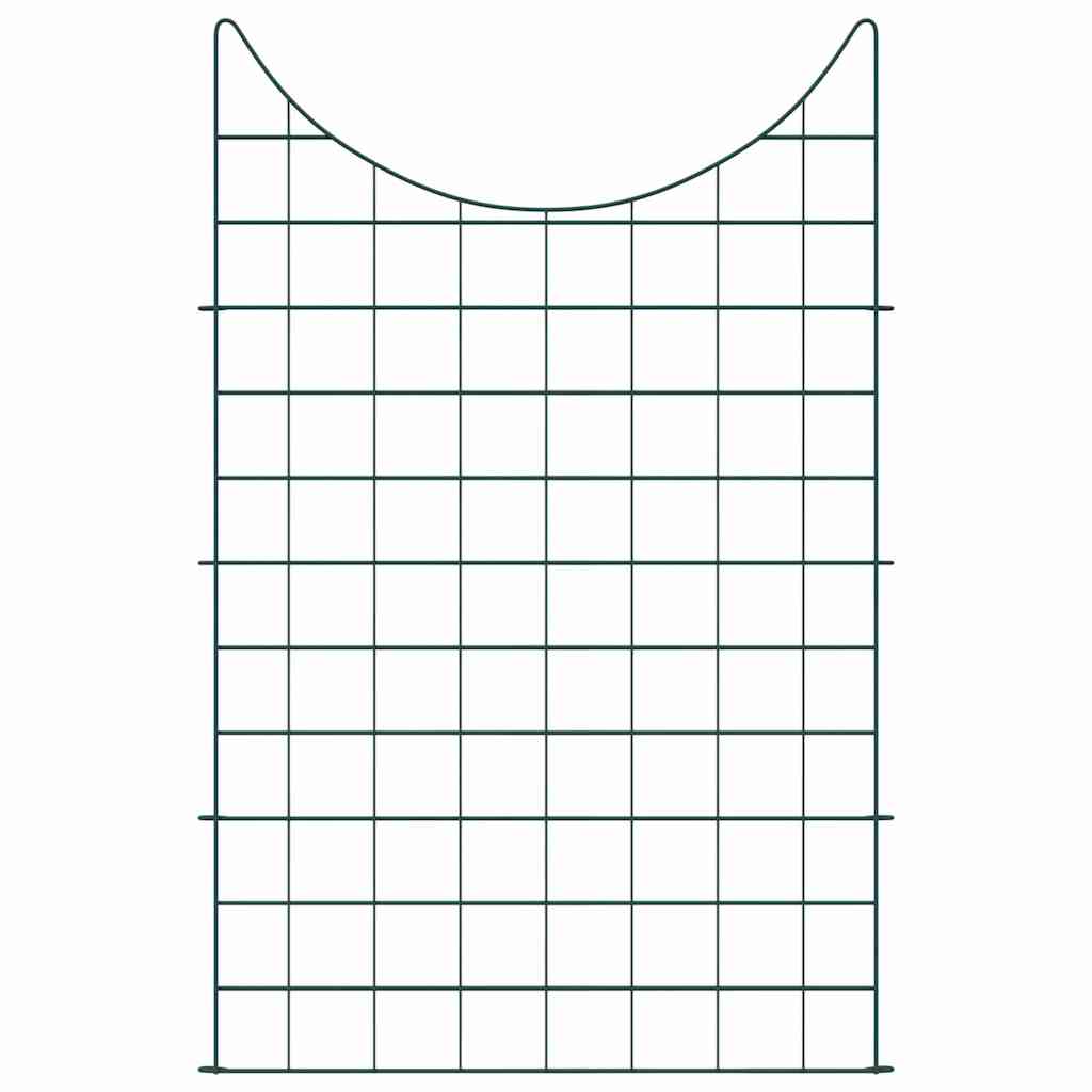 Pond Fence Set 8 pcs Green 50 x 80 cm Steel