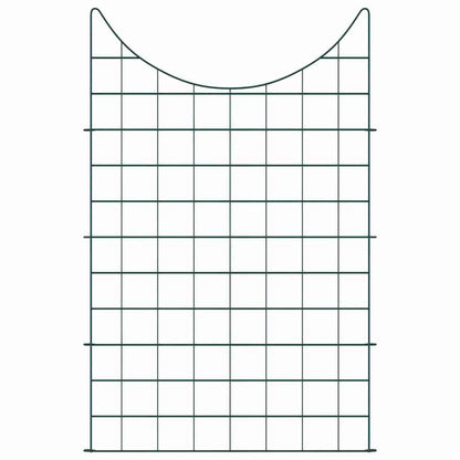 Pond Fence Set 8 pcs Green 50 x 80 cm Steel