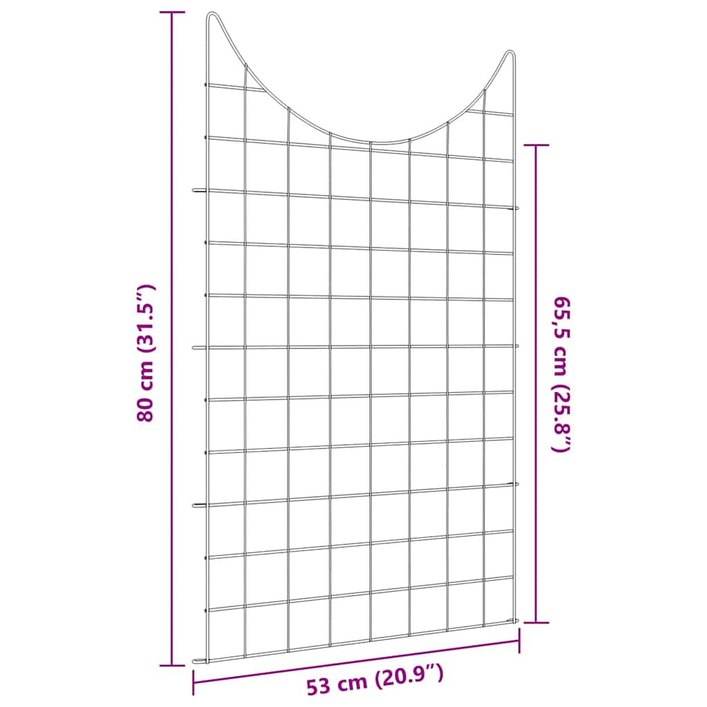 Pond Fence Set 8 pcs Green 50 x 80 cm Steel