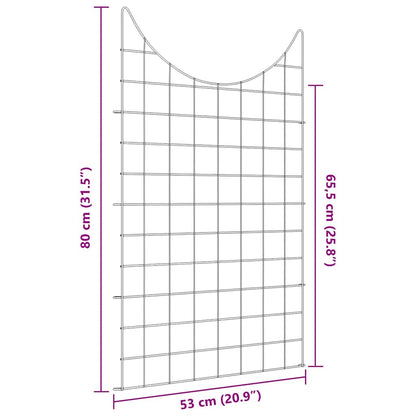 Pond Fence Set 8 pcs Green 50 x 80 cm Steel