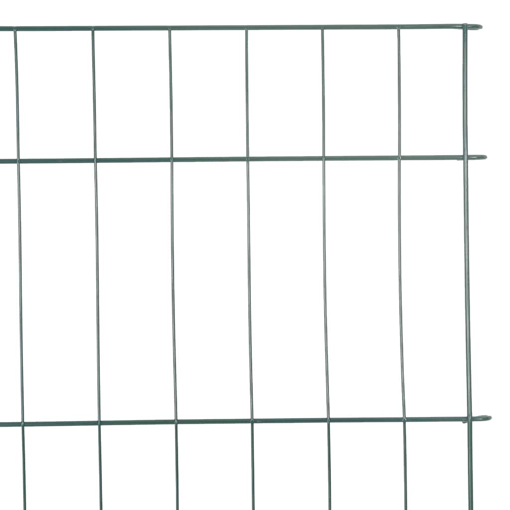 Pond Fence Set 8 pcs Green 50 x 80 cm Steel