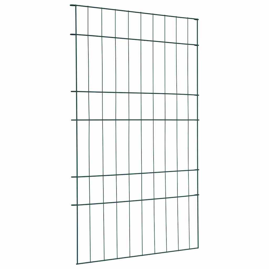 Pond Fence Set 8 pcs Green 50 x 80 cm Steel