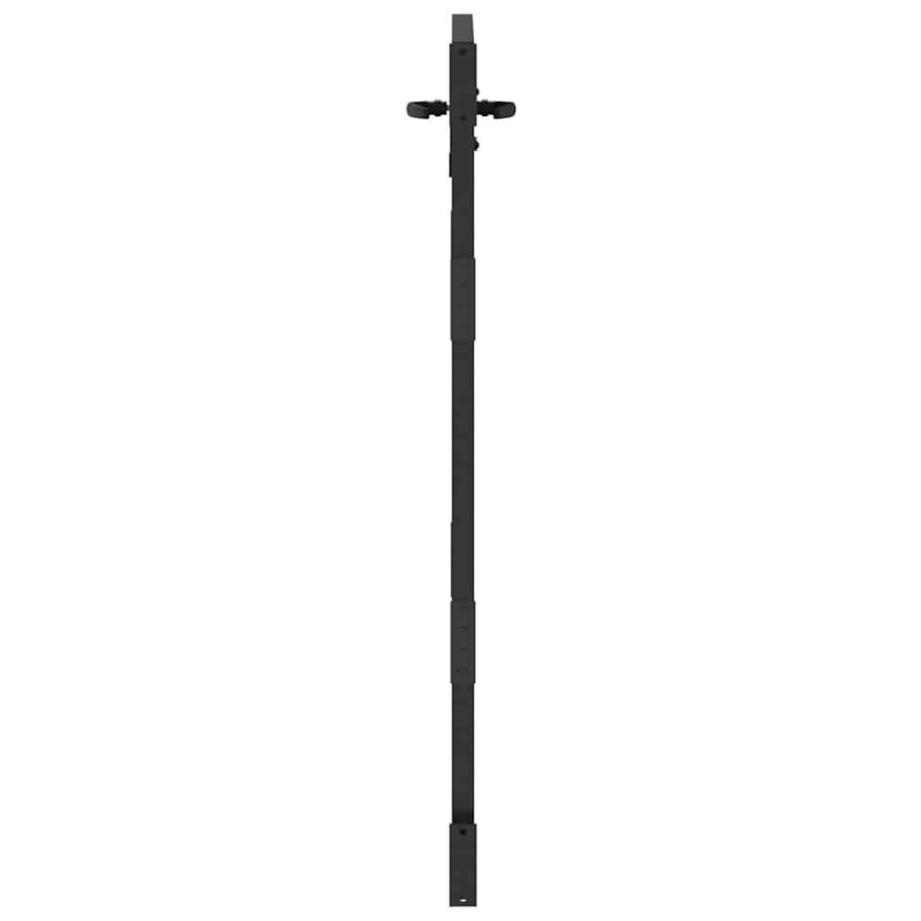 Garden Gate with Lock Black 100 x 125 cm Powder-coated steel