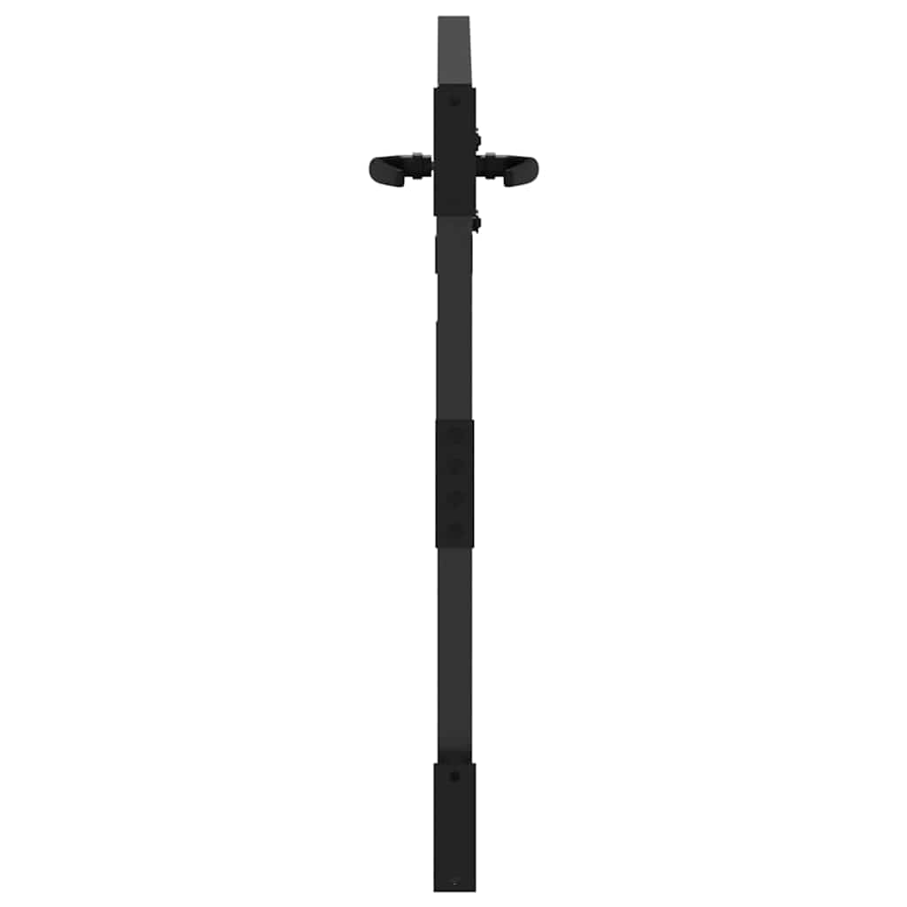 Garden Gate with Lock Black 85 x 100 cm Powder-coated steel