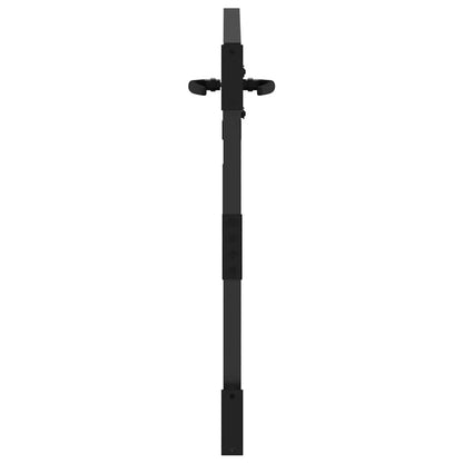 Garden Gate with Lock Black 85 x 100 cm Powder-coated steel