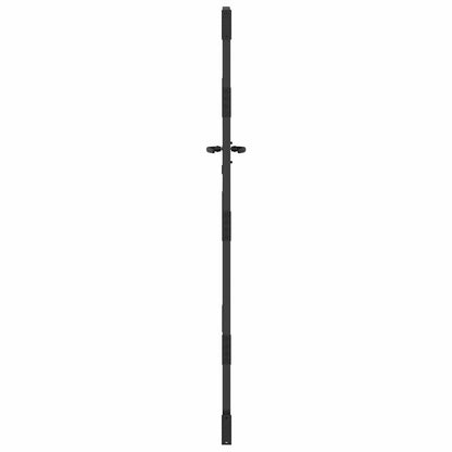 Garden Gate with Lock Black 85 x 175 cm Powder-coated steel