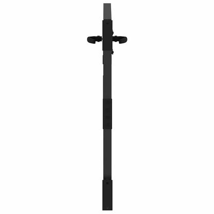 Garden Gate with Lock Black 105 x 100 cm Powder-coated steel