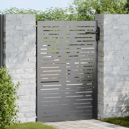 Garden Gate with Lock Black 105 x 125 cm Powder-coated steel