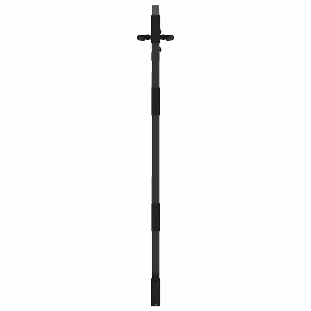 Garden Gate with Lock Black 105 x 125 cm Powder-coated steel
