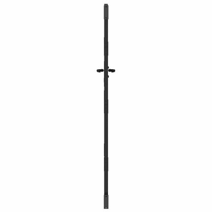 Garden Gate with Lock Black 105 x 200 cm Powder-coated steel