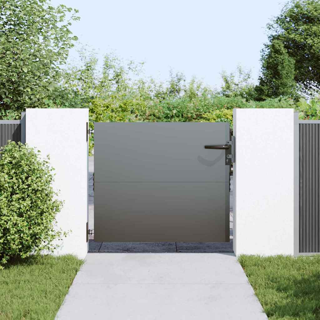 Garden Gate Black 105 x 100 cm Powder-coated steel