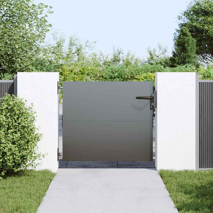 Garden Gate Black 105 x 100 cm Powder-coated steel