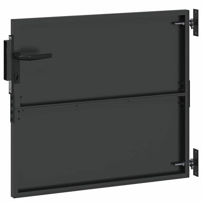 Garden Gate Black 105 x 100 cm Powder-coated steel