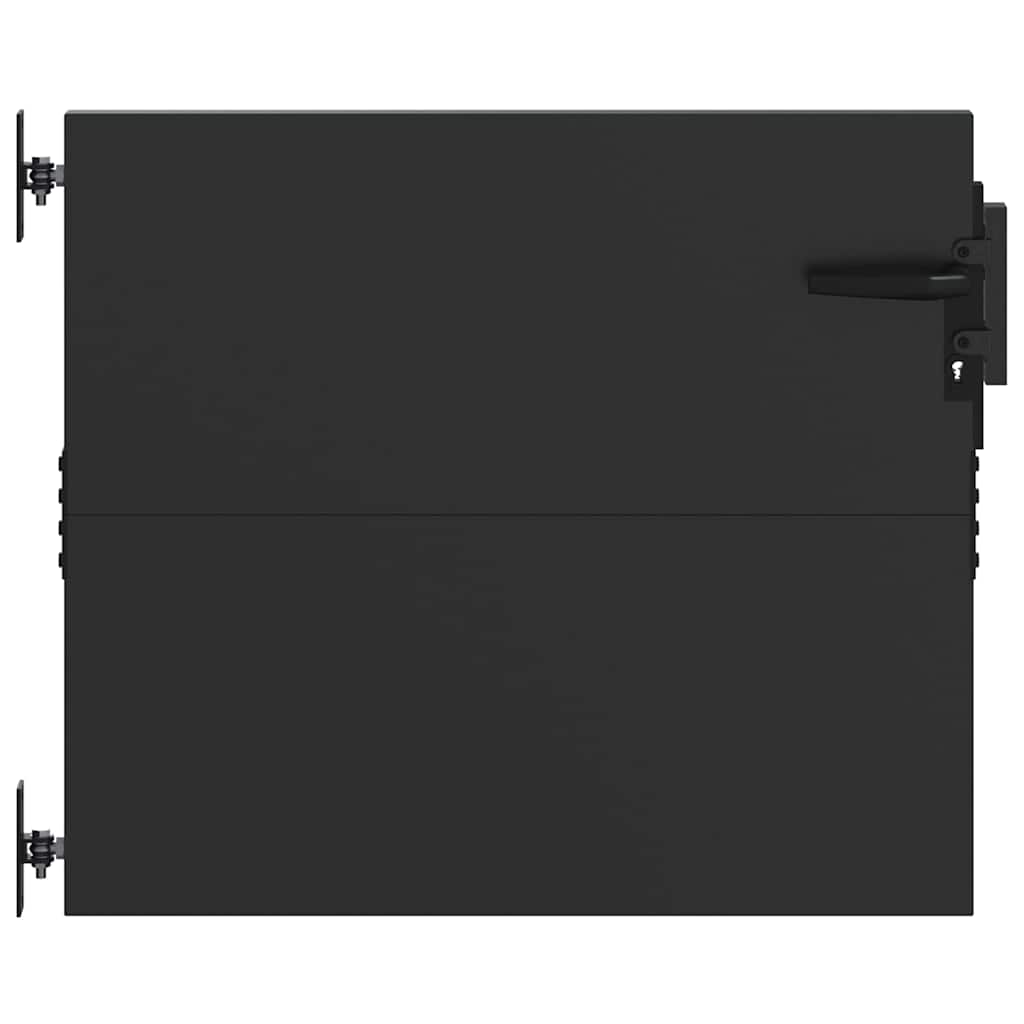Garden Gate Black 105 x 100 cm Powder-coated steel