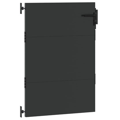 Garden Gate Black 105 x 125 cm Powder-coated steel