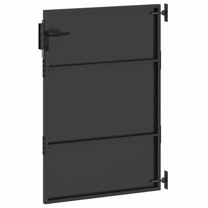 Garden Gate Black 105 x 125 cm Powder-coated steel