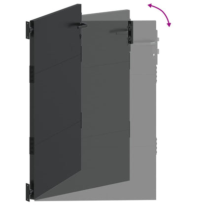 Garden Gate Black 105 x 125 cm Powder-coated steel