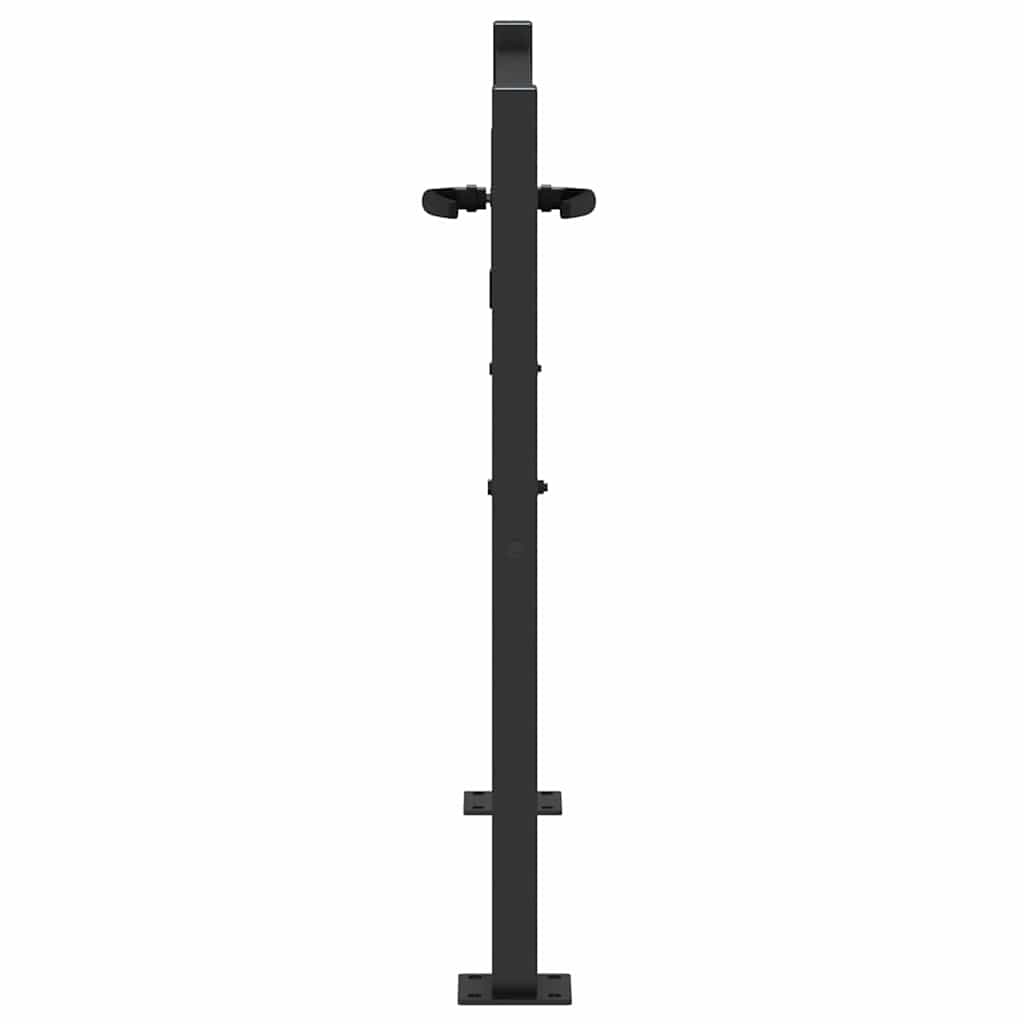 Garden Gate with Lock Black 105 x 100 cm Powder-coated steel
