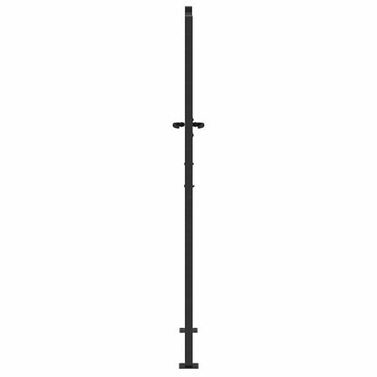 Garden Gate with Lock Black 105 x 200 cm Powder-coated steel