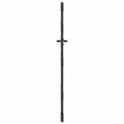 Garden Gate with Lock Black 105 x 175 cm Powder-coated steel
