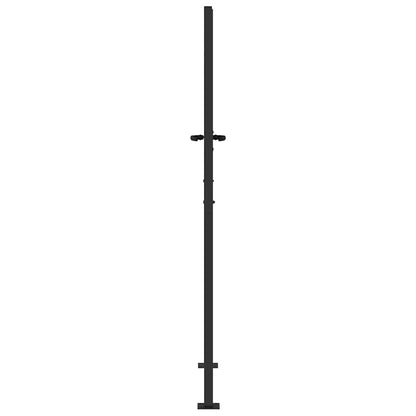 Garden Gate with Lock Black 105 x 200 cm Powder-coated steel