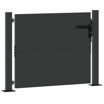 Garden Gate Black 105 x 100 cm Powder-coated steel