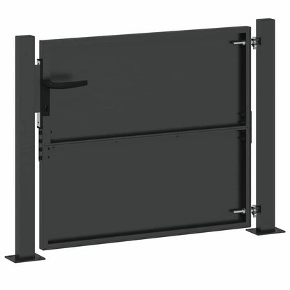 Garden Gate Black 105 x 100 cm Powder-coated steel
